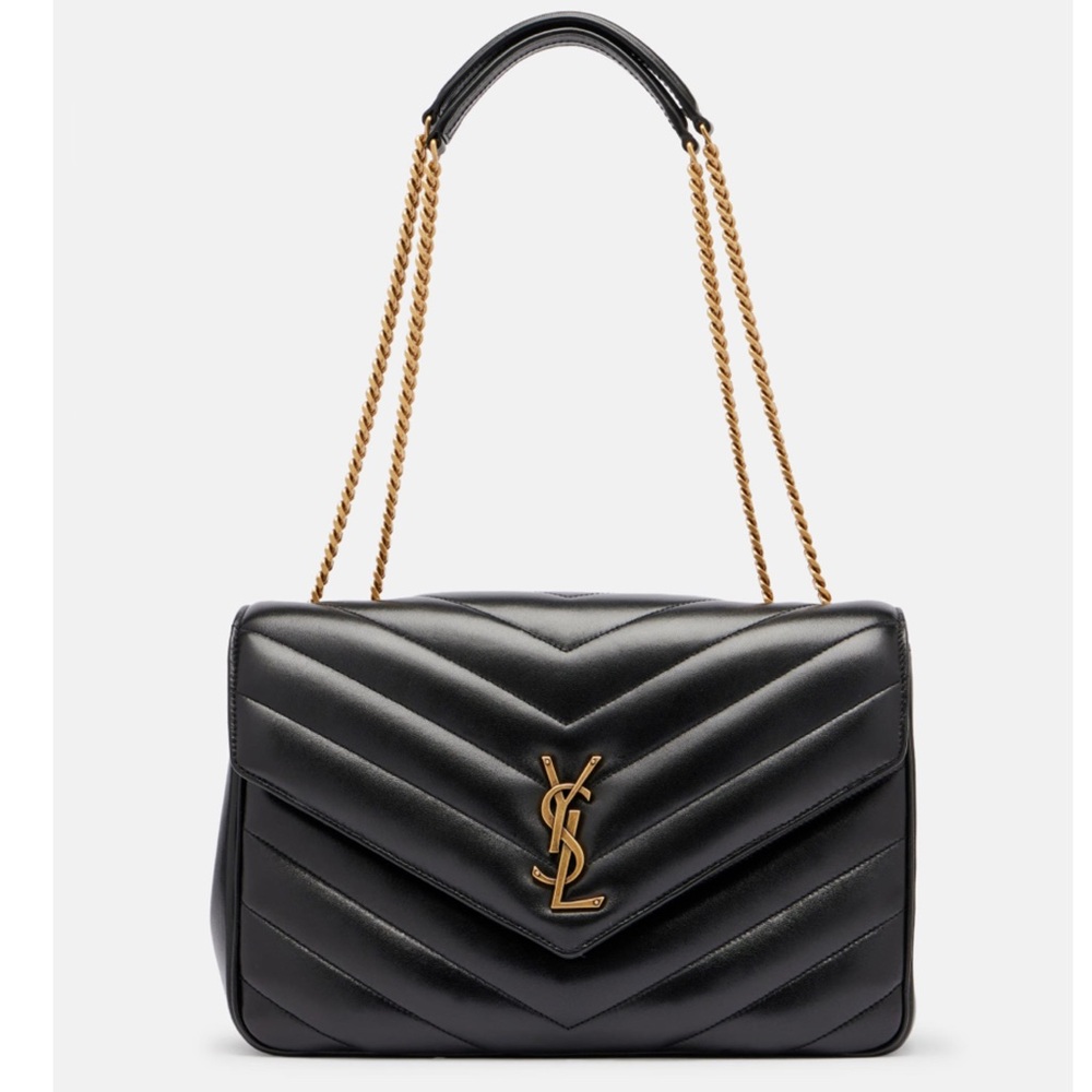 SAINT LAURENT Loulou large leather shoulder chain bag